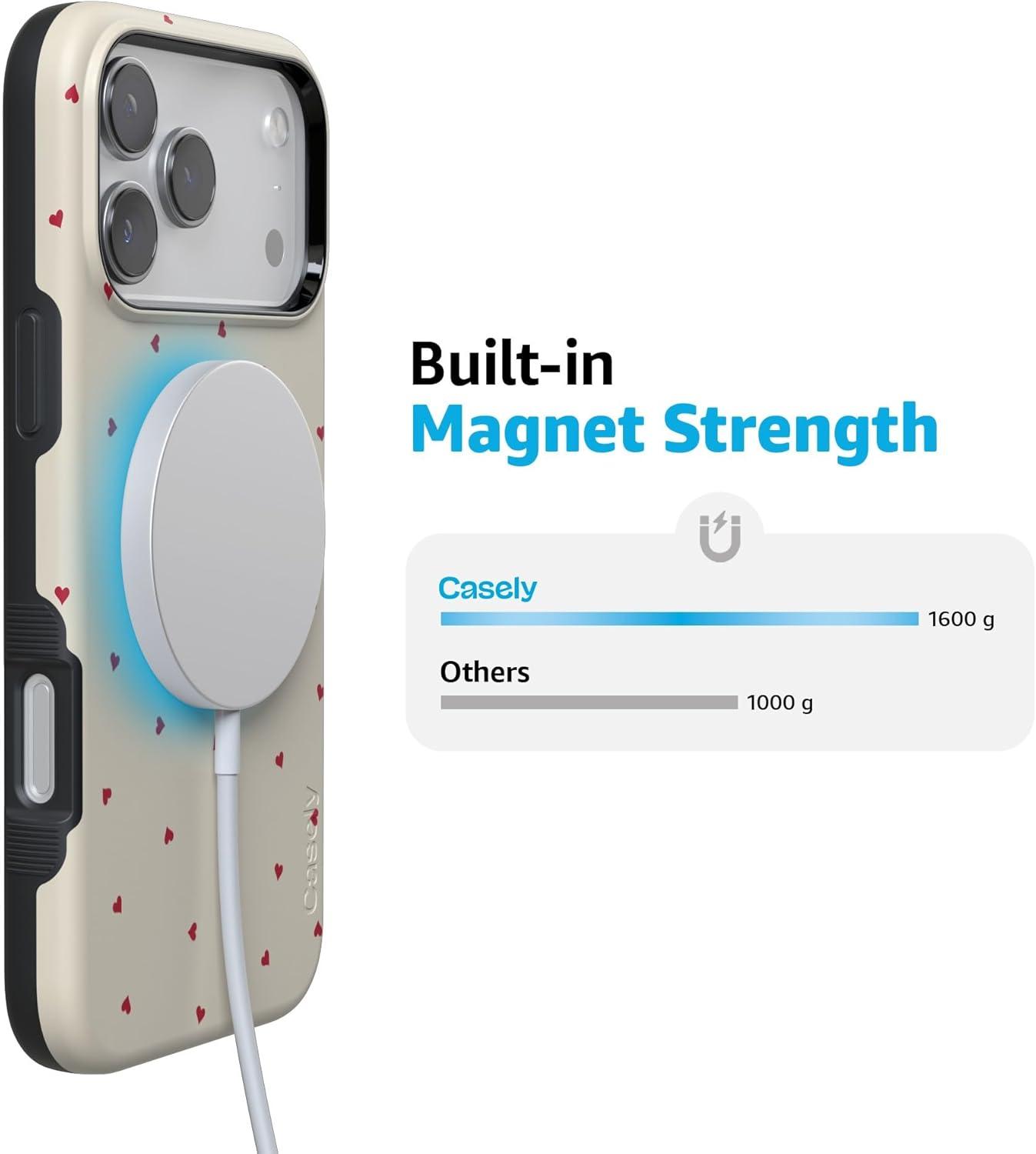 imageCasely iPhone 17 Pro Max Case  Be Mine  Tiny Hearts  Compatible with MagSafe  Bold Protective DesignBe Mine  Tiny Hearts