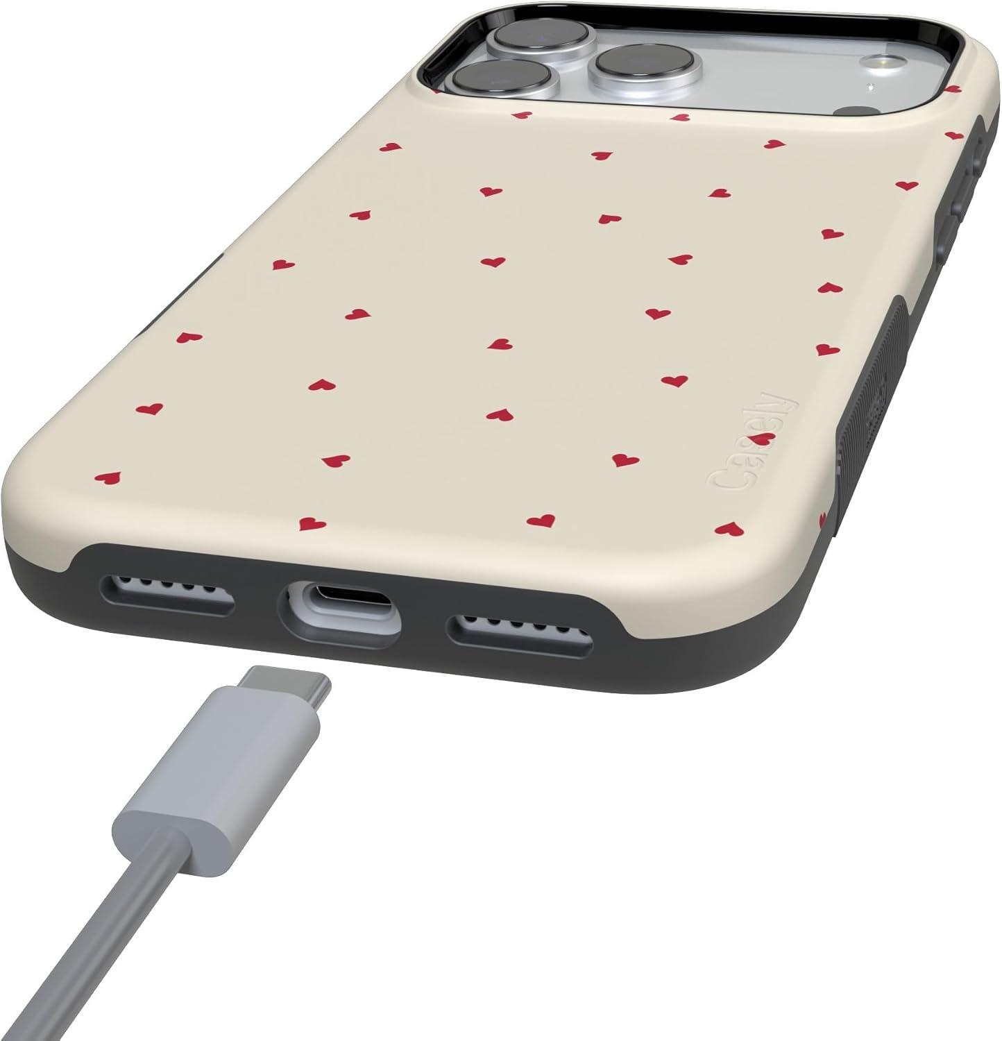 imageCasely iPhone 17 Pro Max Case  Be Mine  Tiny Hearts  Compatible with MagSafe  Bold Protective DesignBe Mine  Tiny Hearts