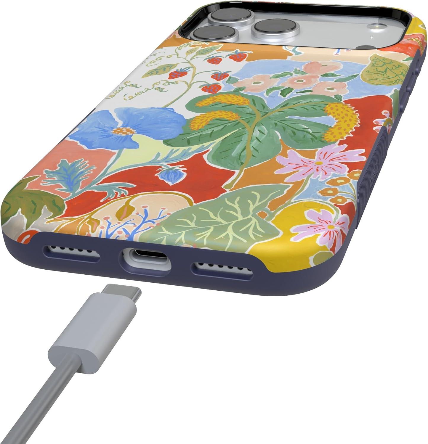 imageCasely iPhone 17 Pro Max Case  Be Mine  Tiny Hearts  Compatible with MagSafe  Bold Protective DesignBotanical Blooms  Floral Patchwork