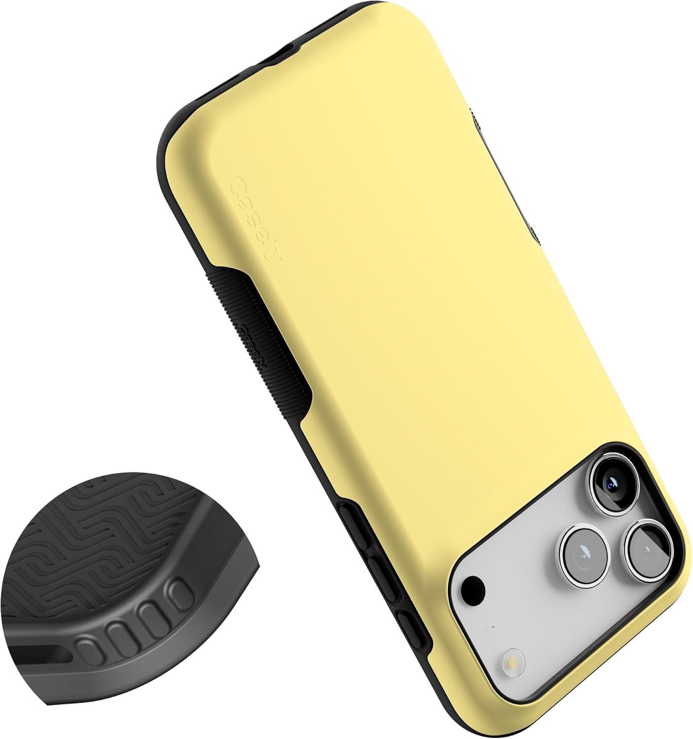 imageCasely iPhone 17 Pro Max Case  Be Mine  Tiny Hearts  Compatible with MagSafe  Bold Protective DesignButter Me Up  Butter Yellow