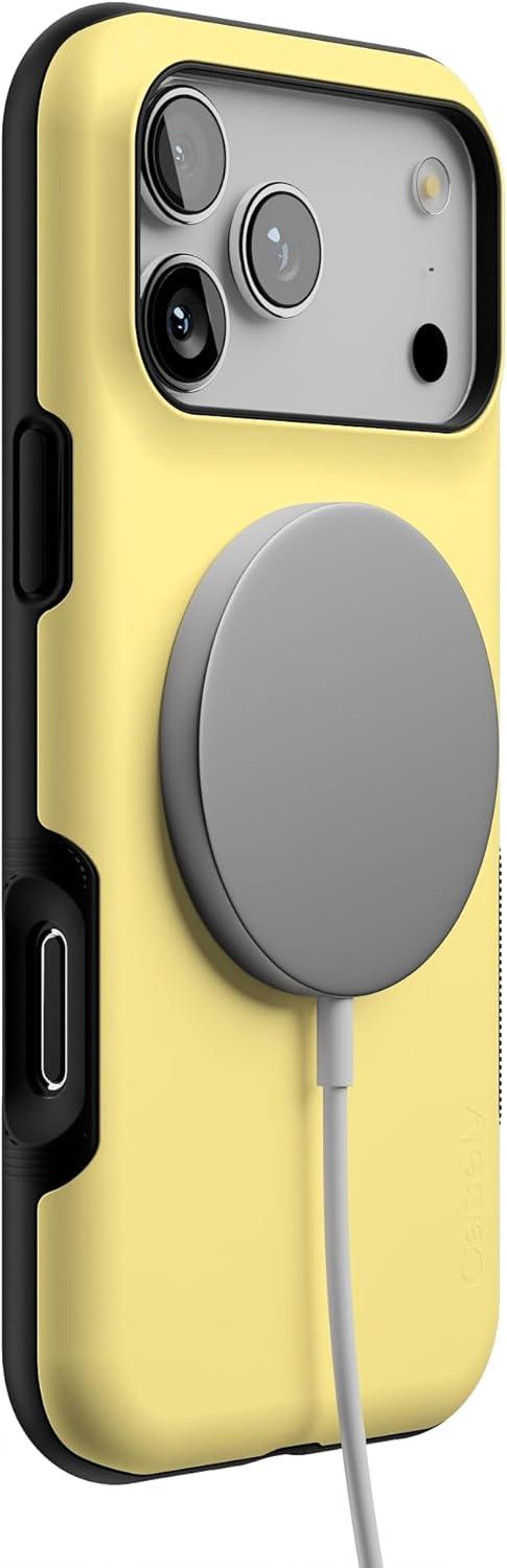 imageCasely iPhone 17 Pro Max Case  Be Mine  Tiny Hearts  Compatible with MagSafe  Bold Protective DesignButter Me Up  Butter Yellow