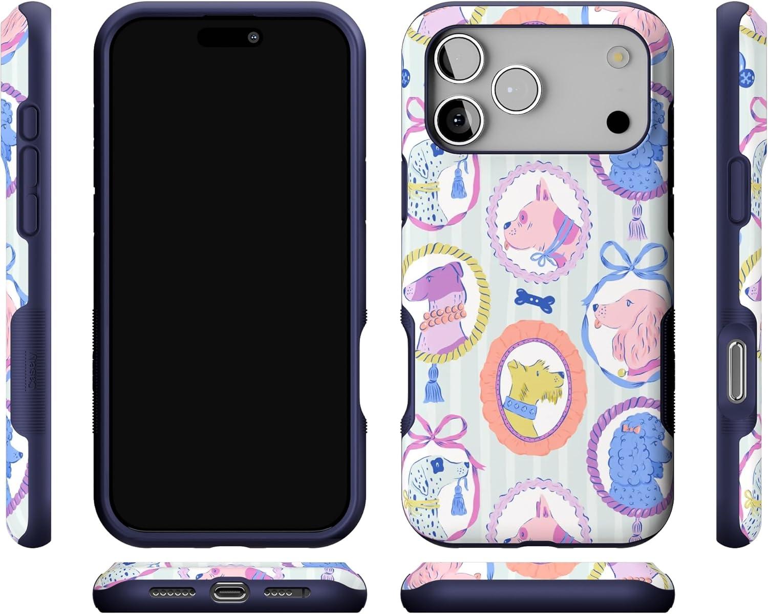 imageCasely iPhone 17 Pro Max Case  Be Mine  Tiny Hearts  Compatible with MagSafe  Bold Protective DesignChateau Pups  French Dog