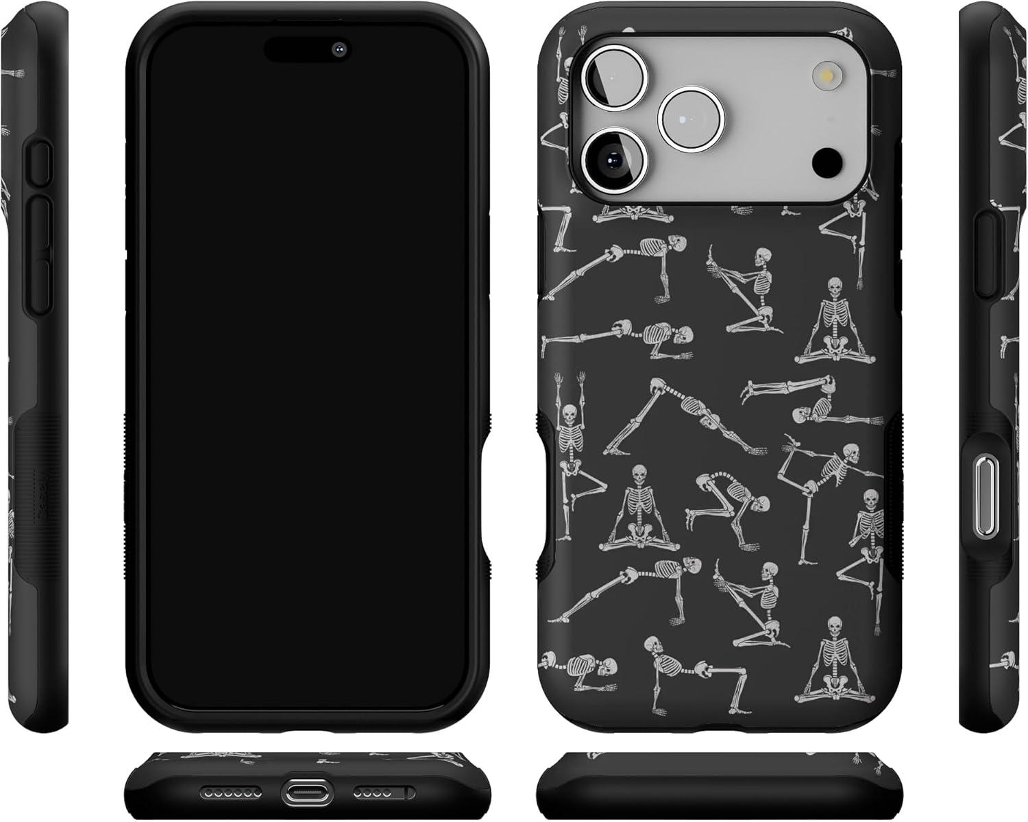 imageCasely iPhone 17 Pro Max Case  Be Mine  Tiny Hearts  Compatible with MagSafe  Bold Protective DesignCorpse Pose  Skeleton Yoga