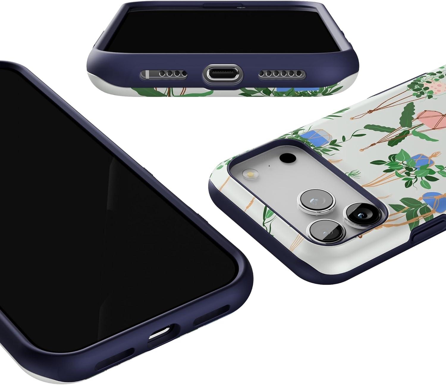 imageCasely iPhone 17 Pro Max Case  Be Mine  Tiny Hearts  Compatible with MagSafe  Bold Protective DesignHanging Around  Potted Plants Floral