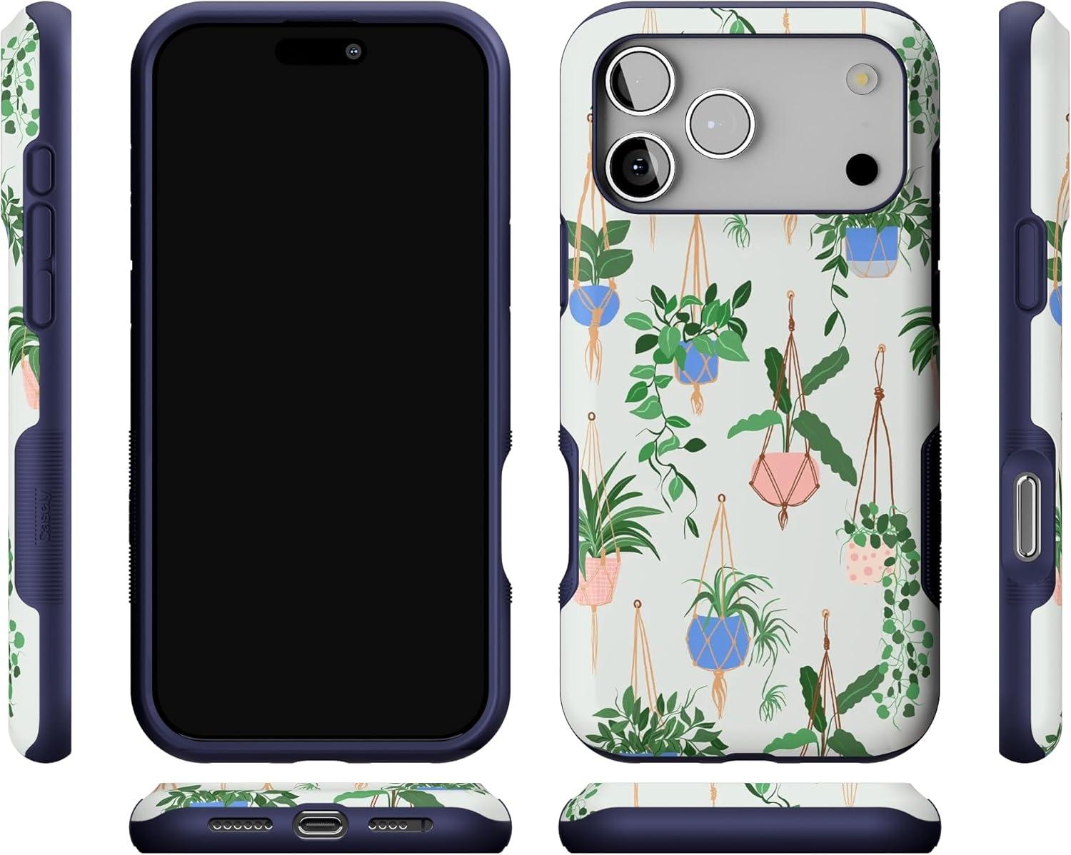 imageCasely iPhone 17 Pro Max Case  Be Mine  Tiny Hearts  Compatible with MagSafe  Bold Protective DesignHanging Around  Potted Plants Floral