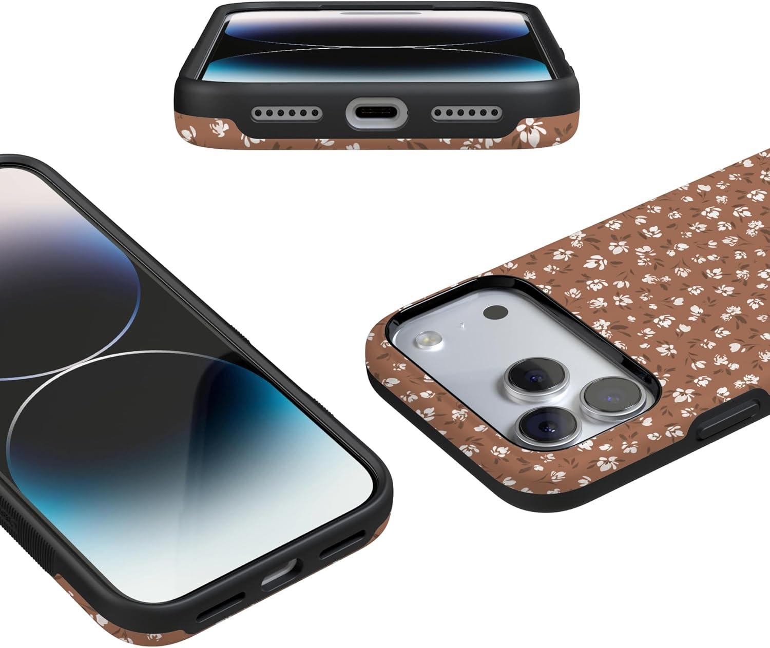 imageCasely iPhone 17 Pro Max Case  Be Mine  Tiny Hearts  Compatible with MagSafe  Bold Protective DesignMocha Meadow  Tiny Flowers