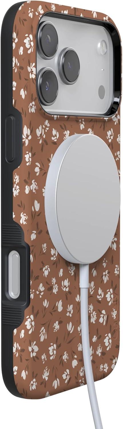 imageCasely iPhone 17 Pro Max Case  Be Mine  Tiny Hearts  Compatible with MagSafe  Bold Protective DesignMocha Meadow  Tiny Flowers