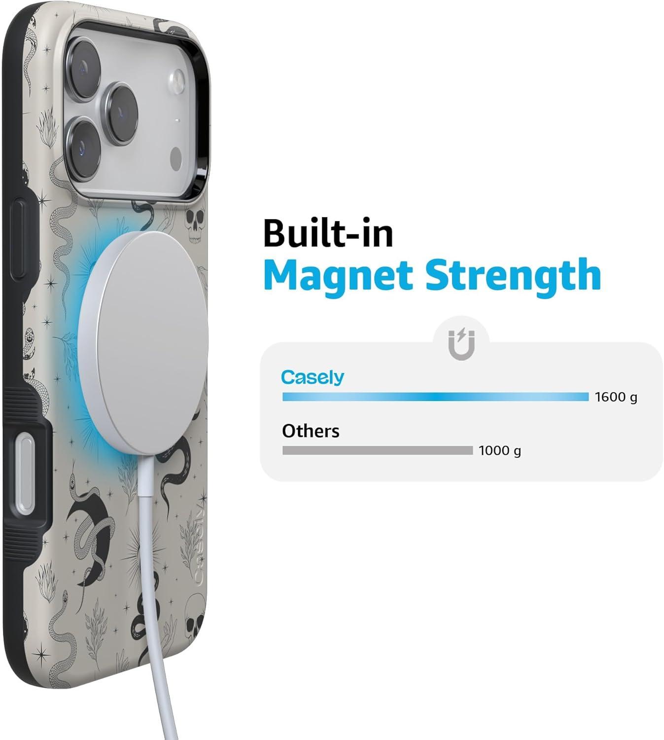 imageCasely iPhone 17 Pro Max Case  Be Mine  Tiny Hearts  Compatible with MagSafe  Bold Protective DesignNo Further Explanation  Snakes  Skulls