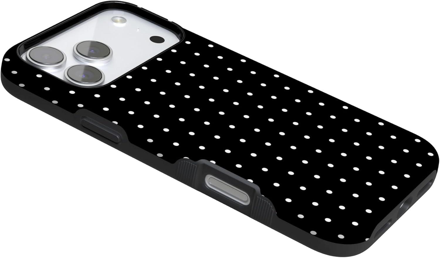 imageCasely iPhone 17 Pro Max Case  Be Mine  Tiny Hearts  Compatible with MagSafe  Bold Protective DesignOn the Dot  Black Polka Dot