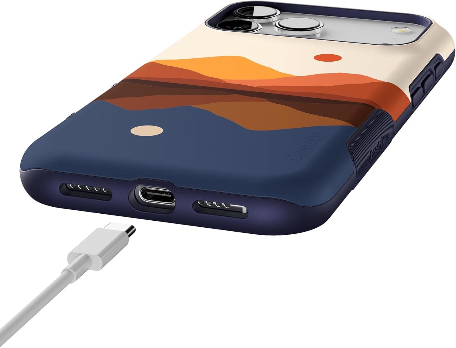 imageCasely iPhone 17 Pro Max Case  Be Mine  Tiny Hearts  Compatible with MagSafe  Bold Protective DesignOpposites Attract  Day  Night Colorblock Mt