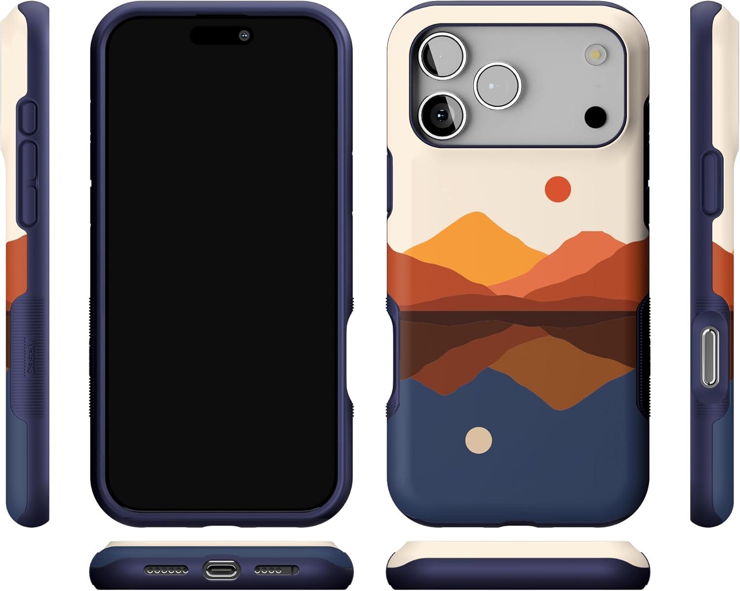 imageCasely iPhone 17 Pro Max Case  Be Mine  Tiny Hearts  Compatible with MagSafe  Bold Protective DesignOpposites Attract  Day  Night Colorblock Mt