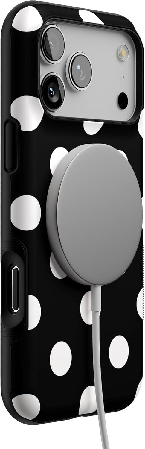 imageCasely iPhone 17 Pro Max Case  Be Mine  Tiny Hearts  Compatible with MagSafe  Bold Protective DesignPolka Dots  High Contrast Design