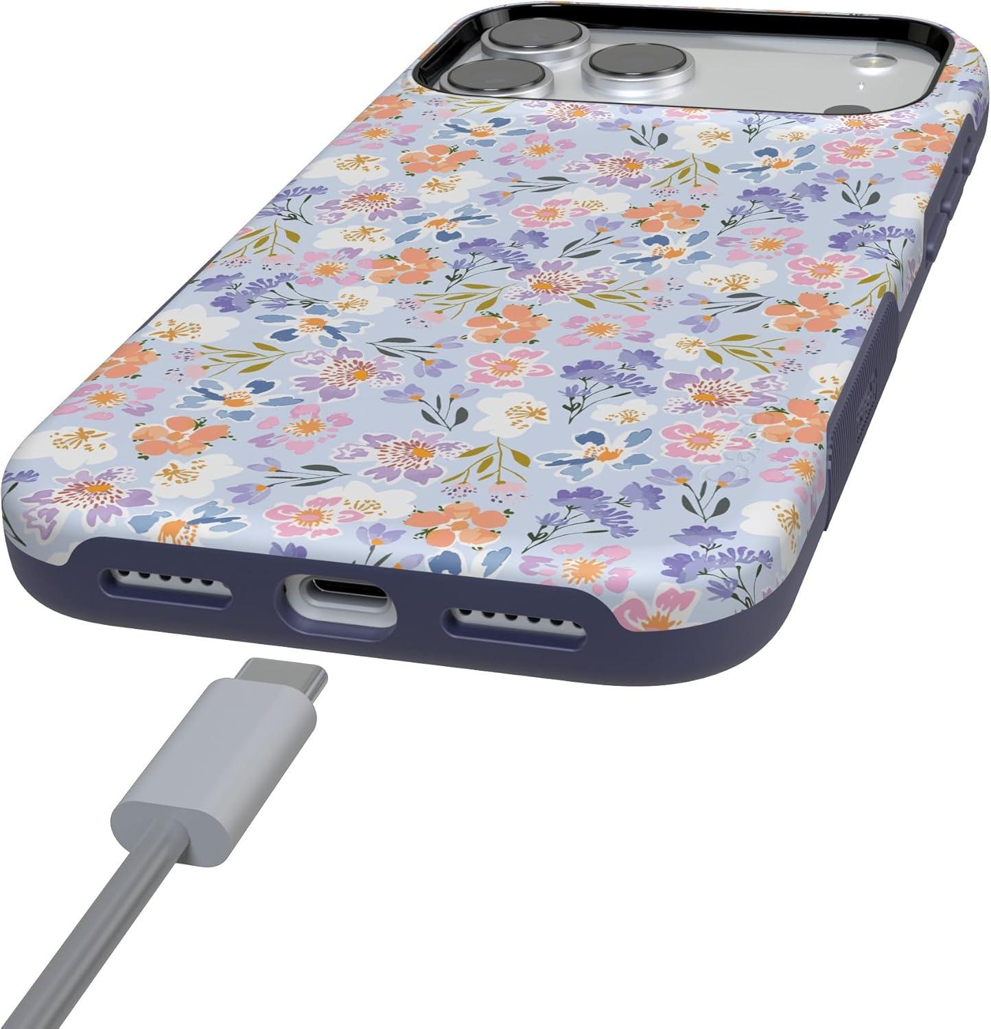 imageCasely iPhone 17 Pro Max Case  Be Mine  Tiny Hearts  Compatible with MagSafe  Bold Protective DesignPoppy Meadows  Pastel Floral