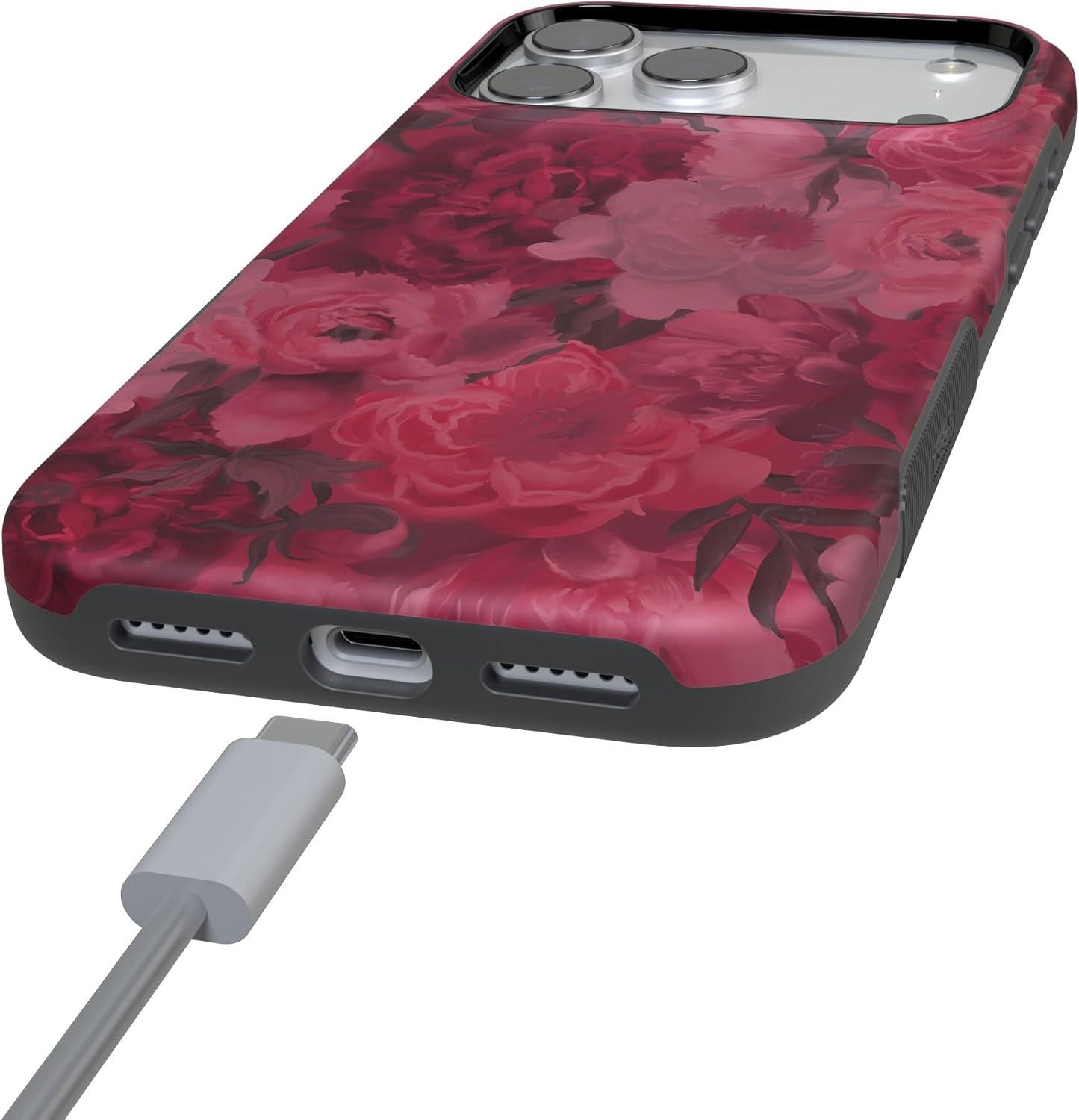 imageCasely iPhone 17 Pro Max Case  Be Mine  Tiny Hearts  Compatible with MagSafe  Bold Protective DesignRomance Novel  Moody Floral
