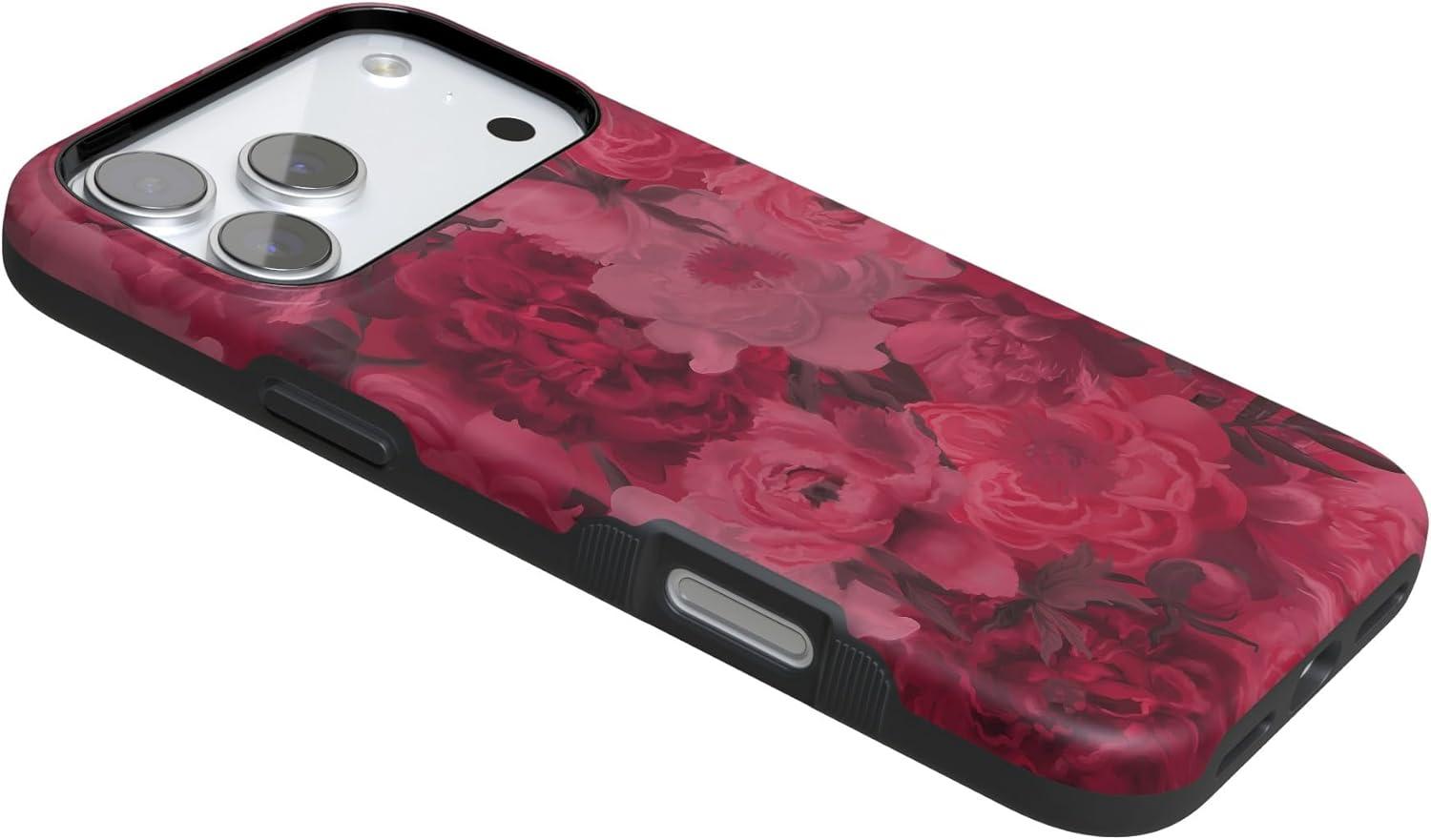 imageCasely iPhone 17 Pro Max Case  Be Mine  Tiny Hearts  Compatible with MagSafe  Bold Protective DesignRomance Novel  Moody Floral