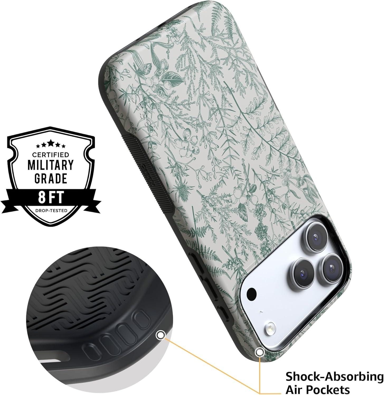 imageCasely iPhone 17 Pro Max Case  Be Mine  Tiny Hearts  Compatible with MagSafe  Bold Protective DesignSage Garden  Green Floral