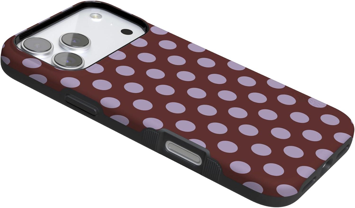 imageCasely iPhone 17 Pro Max Case  Be Mine  Tiny Hearts  Compatible with MagSafe  Bold Protective DesignSpotted in SoHo  Burgundy Polka Dot