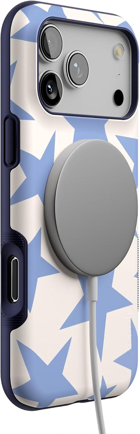 imageCasely iPhone 17 Pro Max Case  Be Mine  Tiny Hearts  Compatible with MagSafe  Bold Protective DesignStars Align  Blue  White Stars