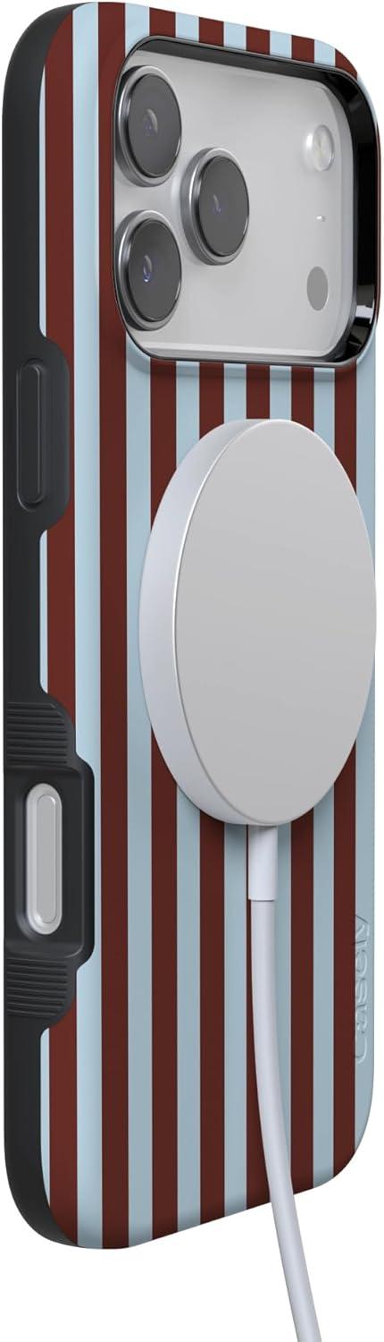 imageCasely iPhone 17 Pro Max Case  Be Mine  Tiny Hearts  Compatible with MagSafe  Bold Protective DesignSunday in Brooklyn  Chocolate Stripes