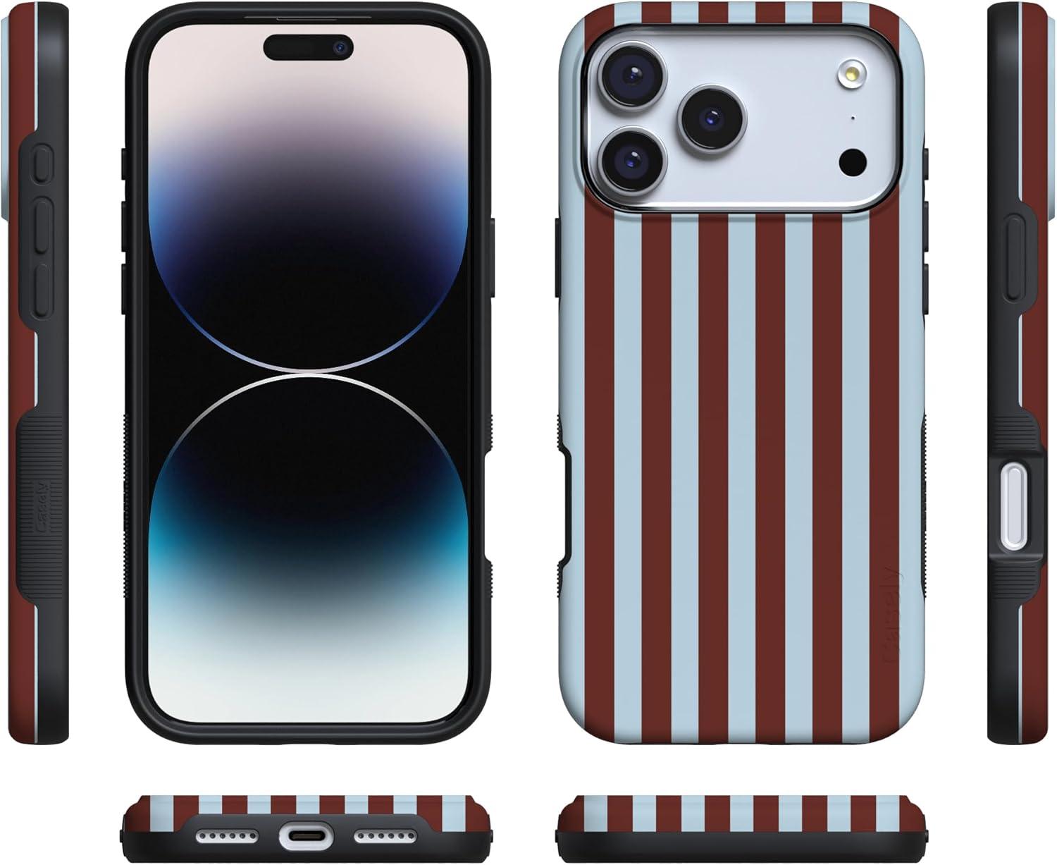 imageCasely iPhone 17 Pro Max Case  Be Mine  Tiny Hearts  Compatible with MagSafe  Bold Protective DesignSunday in Brooklyn  Chocolate Stripes
