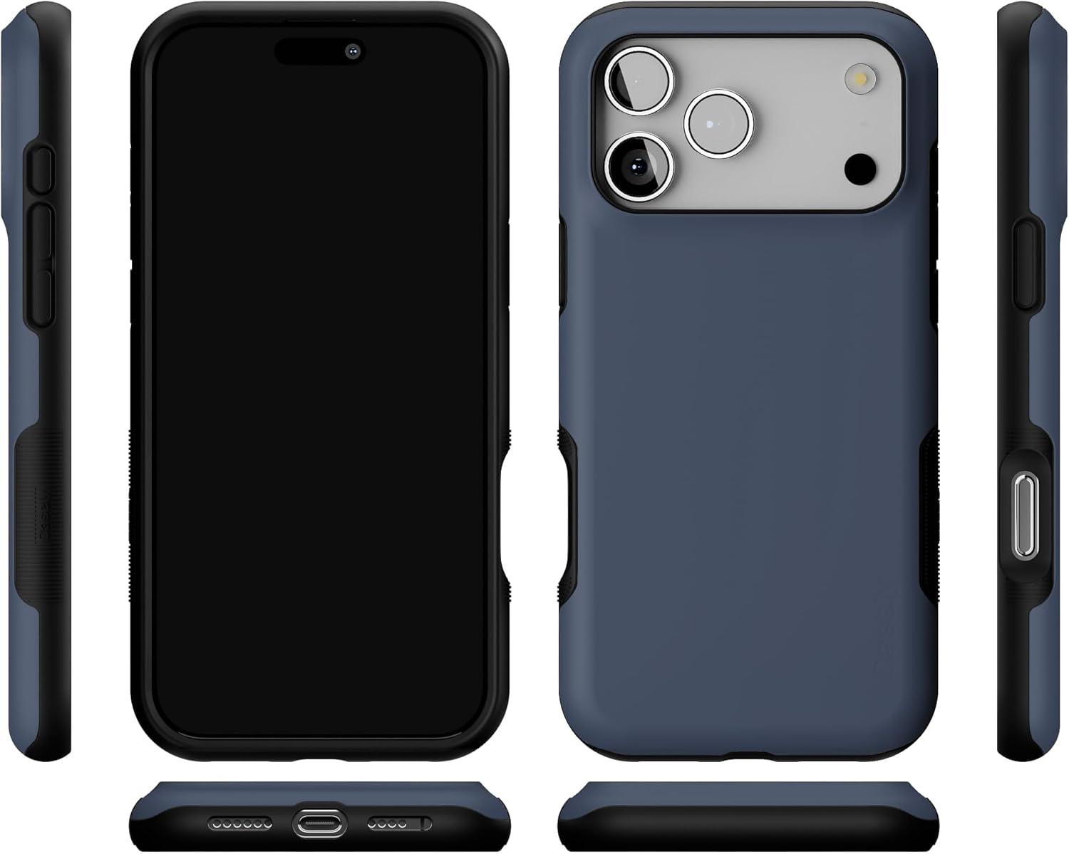 imageCasely iPhone 17 Pro Max Case  Be Mine  Tiny Hearts  Compatible with MagSafe  Bold Protective DesignThe Boyfriend Collection  Slate Blue