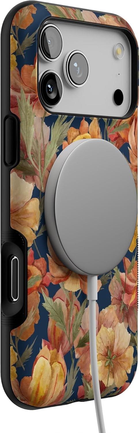 imageCasely iPhone 17 Pro Max Case  Fallen Gold  Antique Floral  Bold Protective Design  Compatible with MagSafe