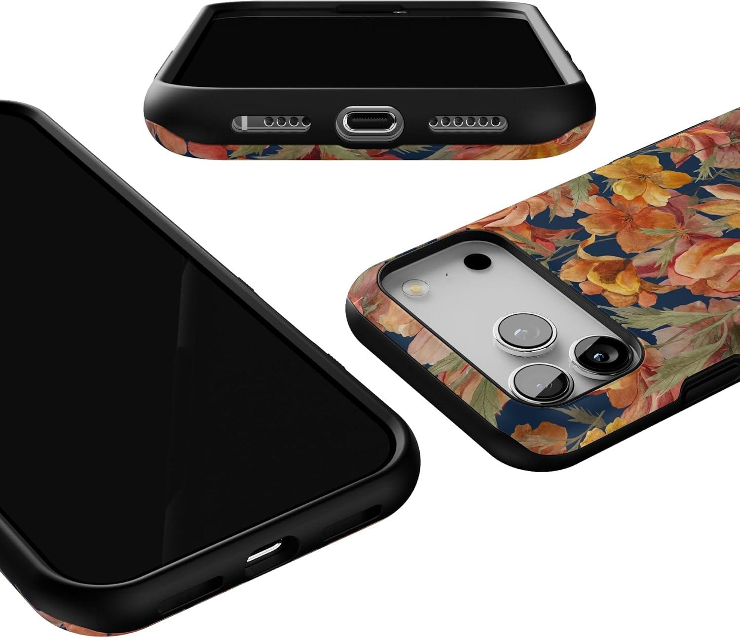 imageCasely iPhone 17 Pro Max Case  Fallen Gold  Antique Floral  Bold Protective Design  Compatible with MagSafe