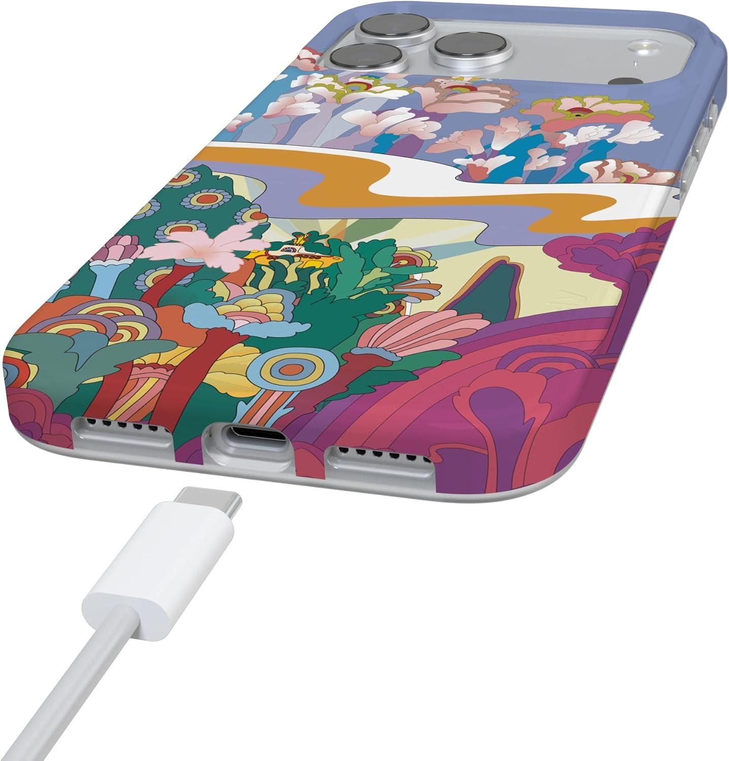 imageCasely iPhone 17 Pro Max Case  Field of Flowers  Pastel Floral  Compatible with MagSafe  Classic Ultra Slim DesignBeneath the Waves  The Beatles Yellow Sub