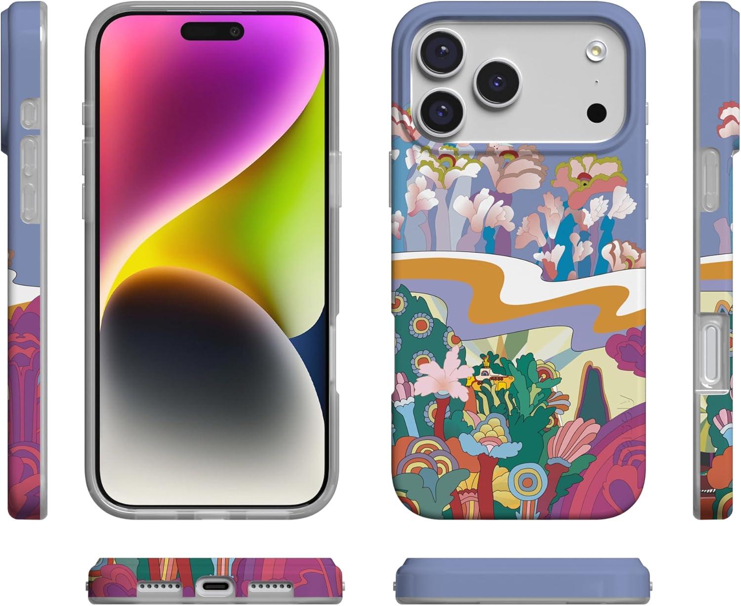 imageCasely iPhone 17 Pro Max Case  Field of Flowers  Pastel Floral  Compatible with MagSafe  Classic Ultra Slim DesignBeneath the Waves  The Beatles Yellow Sub