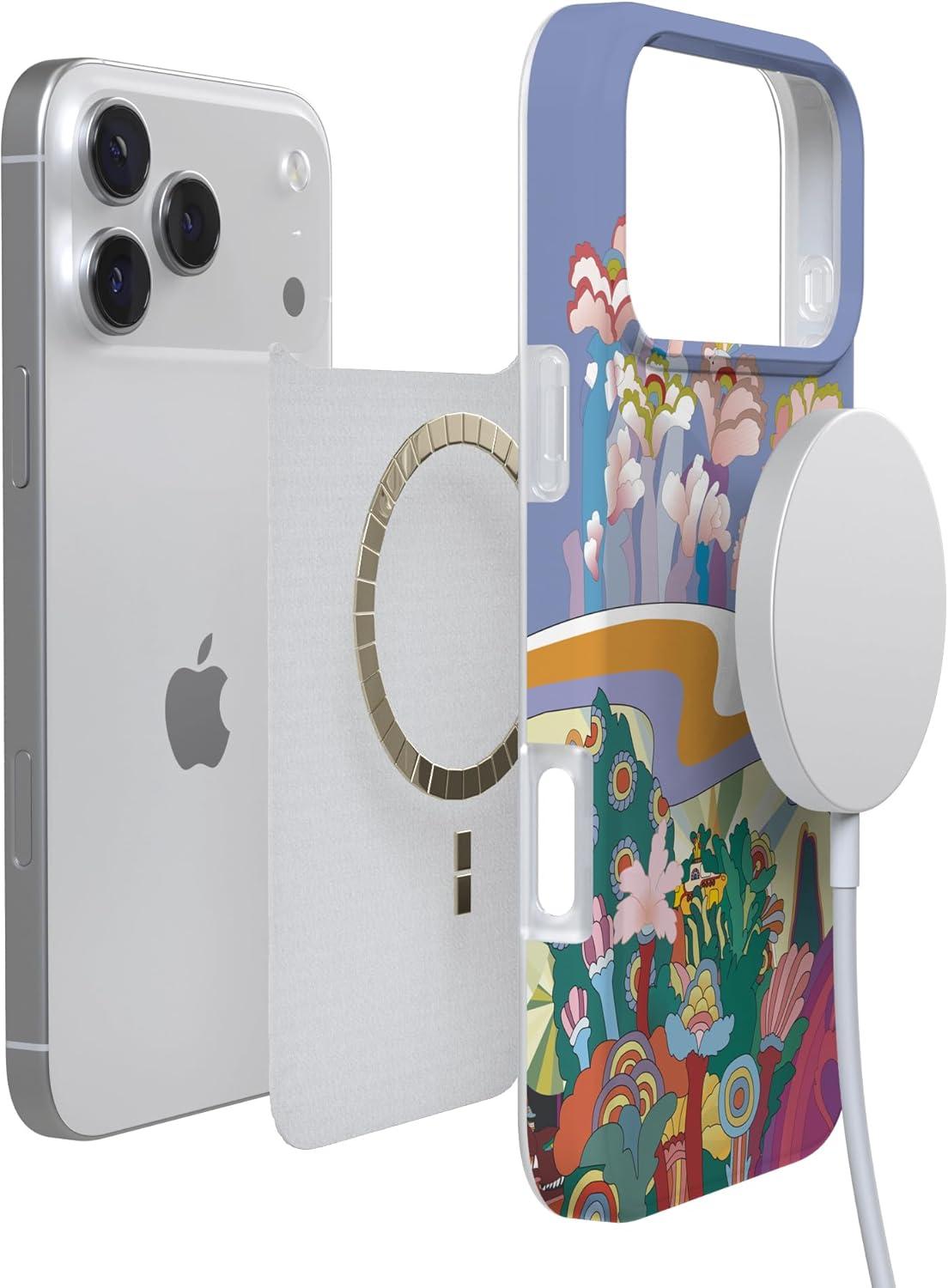 imageCasely iPhone 17 Pro Max Case  Field of Flowers  Pastel Floral  Compatible with MagSafe  Classic Ultra Slim DesignBeneath the Waves  The Beatles Yellow Sub