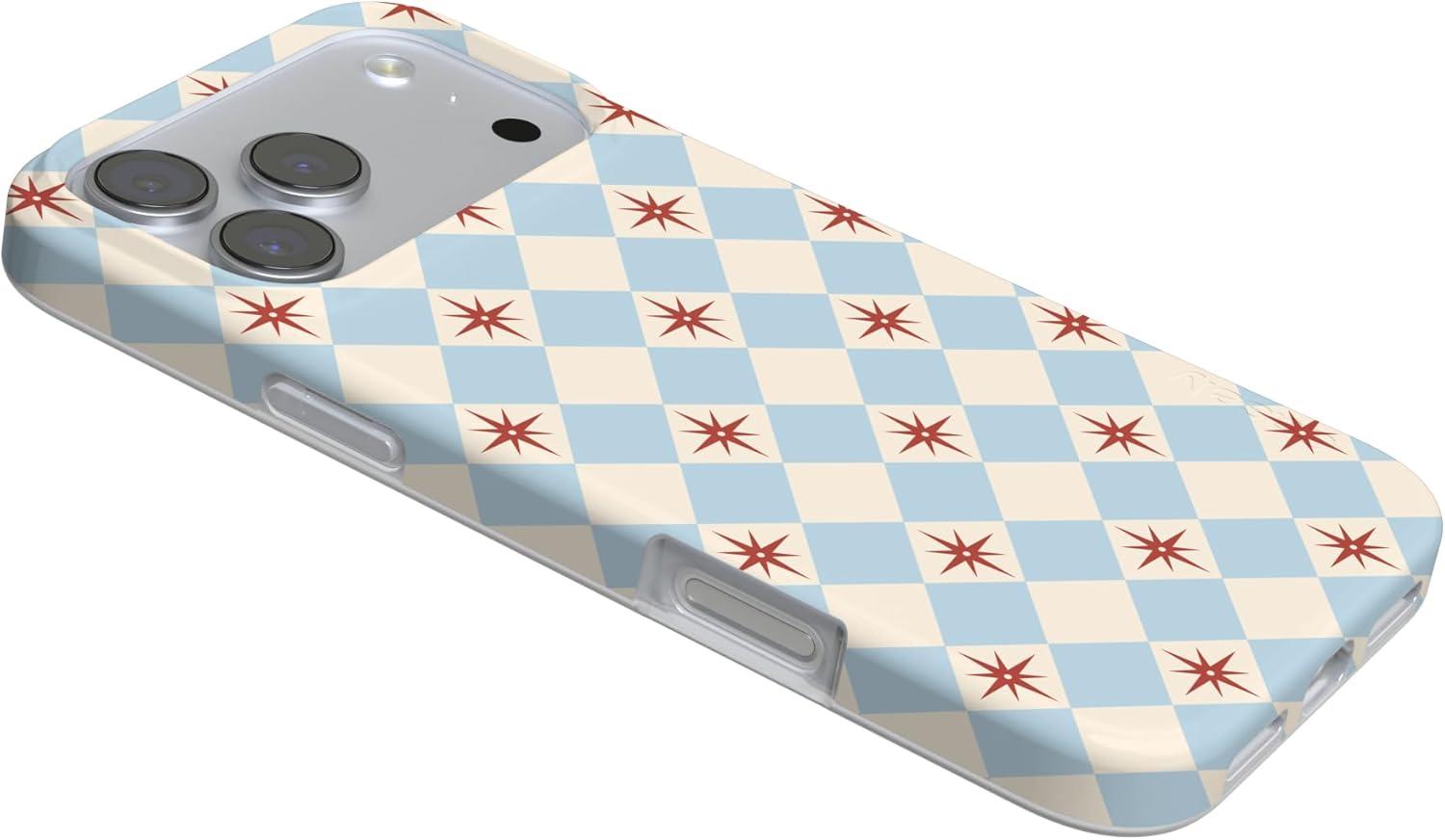 imageCasely iPhone 17 Pro Max Case  Field of Flowers  Pastel Floral  Compatible with MagSafe  Classic Ultra Slim DesignChelsea Checker  Starlight Tiles