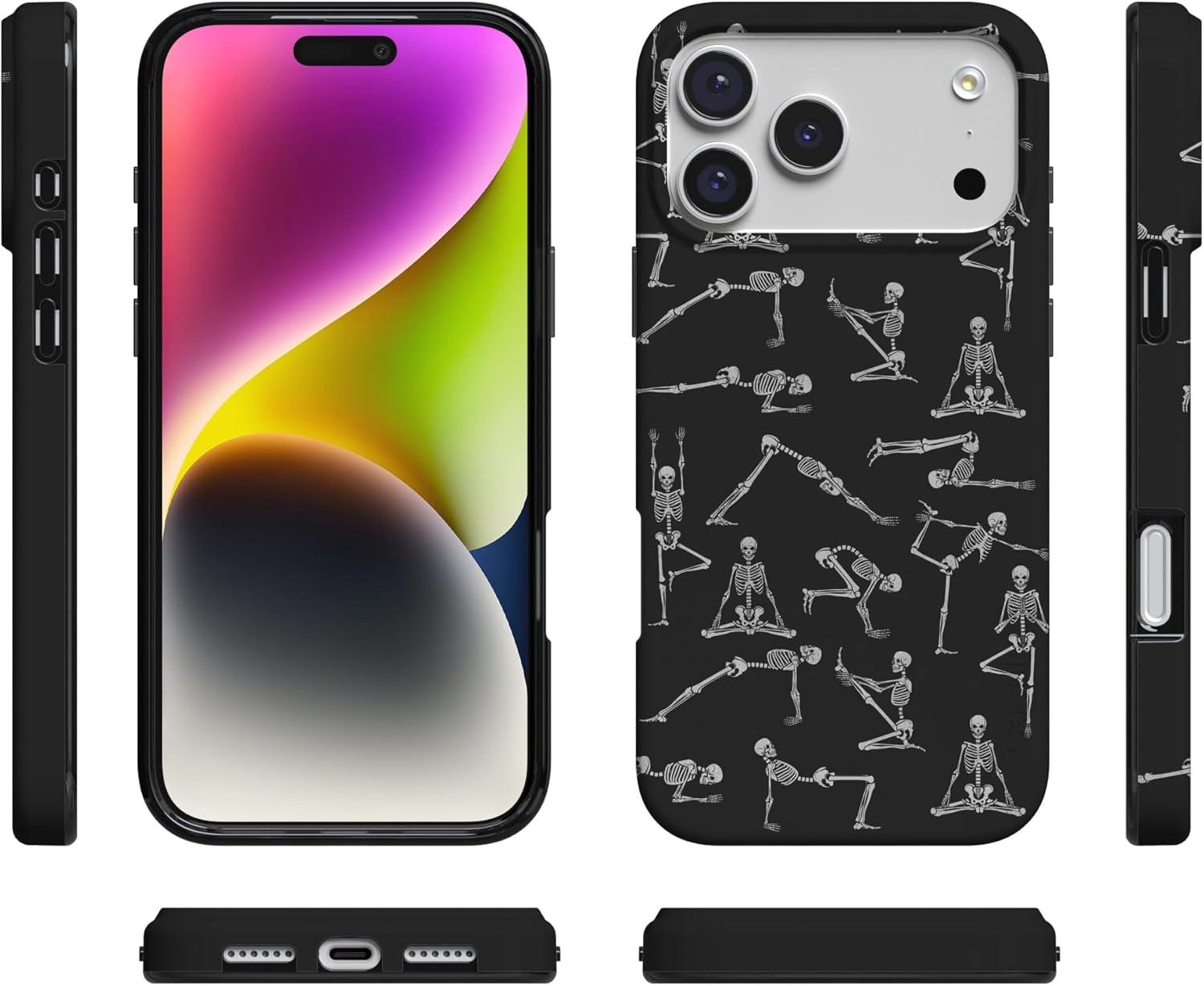 imageCasely iPhone 17 Pro Max Case  Field of Flowers  Pastel Floral  Compatible with MagSafe  Classic Ultra Slim DesignCorpse Pose  Skeleton Yoga