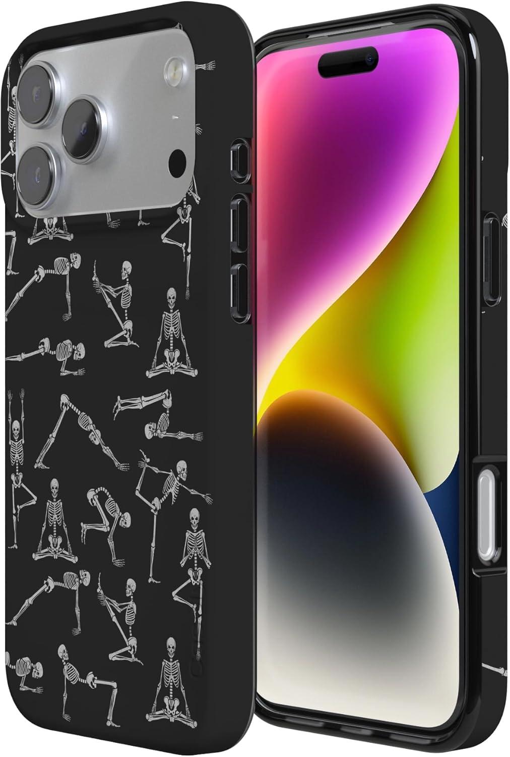 imageCasely iPhone 17 Pro Max Case  Field of Flowers  Pastel Floral  Compatible with MagSafe  Classic Ultra Slim DesignCorpse Pose  Skeleton Yoga