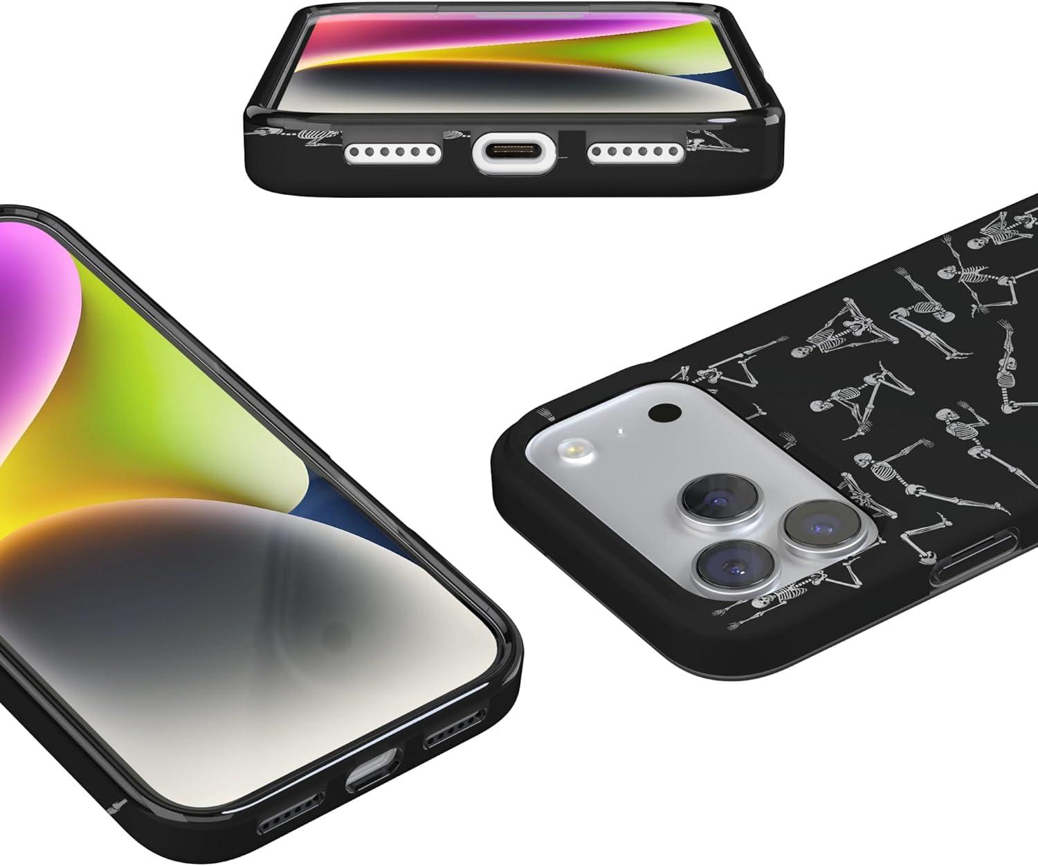 imageCasely iPhone 17 Pro Max Case  Field of Flowers  Pastel Floral  Compatible with MagSafe  Classic Ultra Slim DesignCorpse Pose  Skeleton Yoga