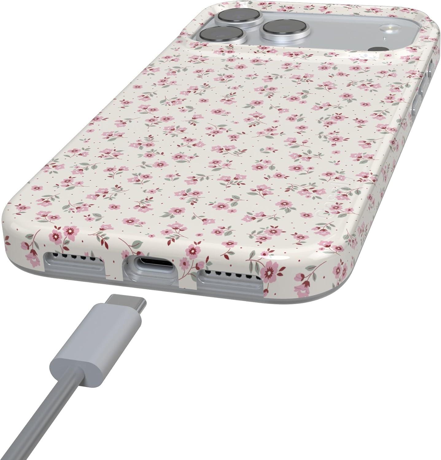 imageCasely iPhone 17 Pro Max Case  Field of Flowers  Pastel Floral  Compatible with MagSafe  Classic Ultra Slim DesignCottage Charm  Cottagecore