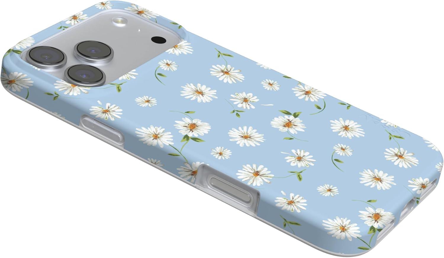 imageCasely iPhone 17 Pro Max Case  Field of Flowers  Pastel Floral  Compatible with MagSafe  Classic Ultra Slim DesignDaisy Daydream  Baby Blue Floral