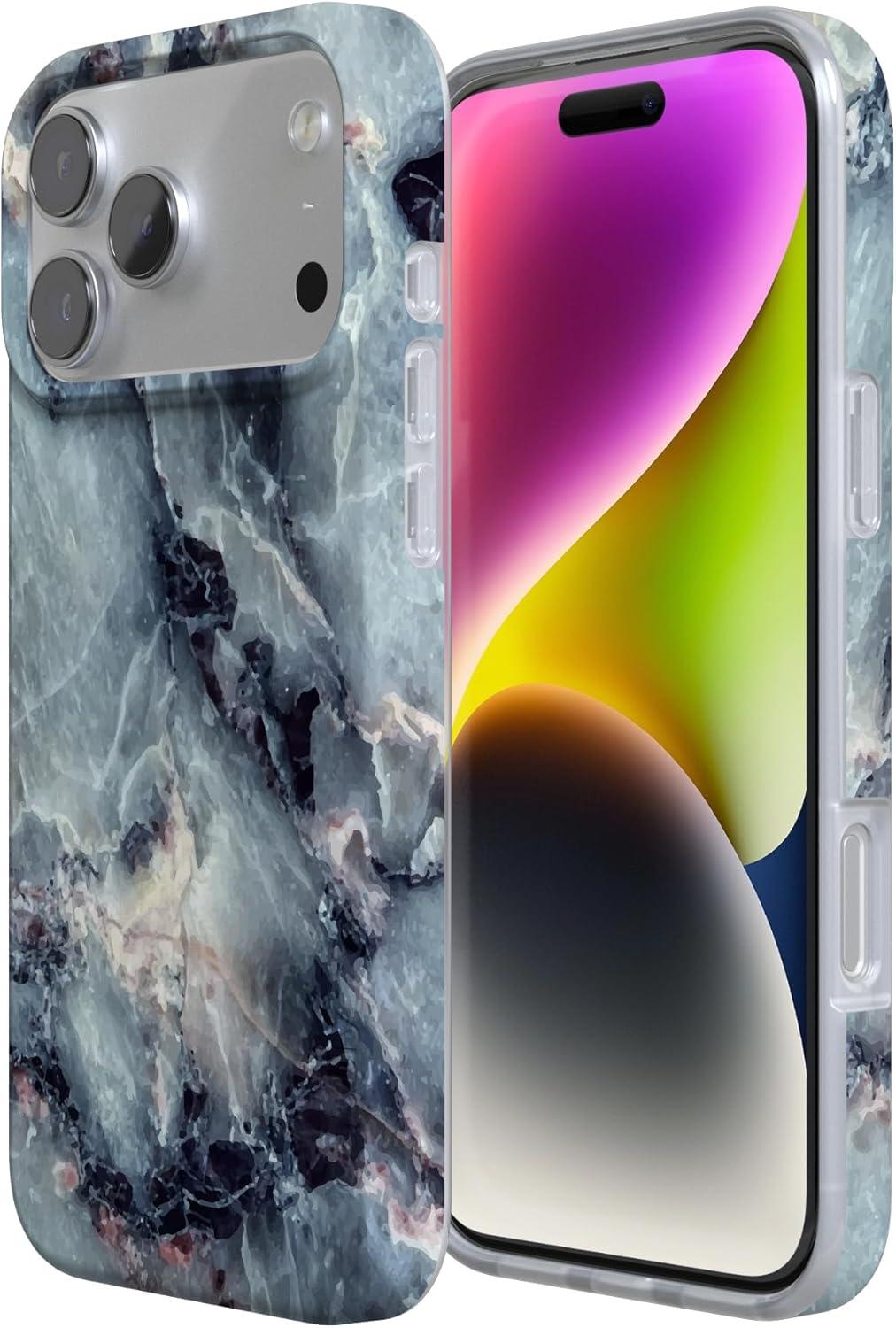 imageCasely iPhone 17 Pro Max Case  Field of Flowers  Pastel Floral  Compatible with MagSafe  Classic Ultra Slim DesignDeep Sea  Blue Marble