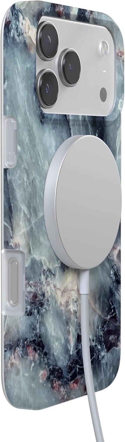 imageCasely iPhone 17 Pro Max Case  Field of Flowers  Pastel Floral  Compatible with MagSafe  Classic Ultra Slim DesignDeep Sea  Blue Marble