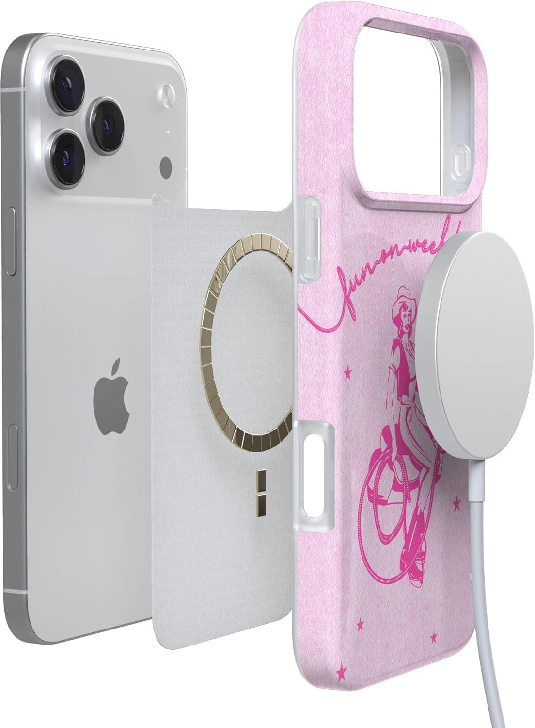 imageCasely iPhone 17 Pro Max Case  Field of Flowers  Pastel Floral  Compatible with MagSafe  Classic Ultra Slim DesignDenim Cowgirl  Fun on Weekdays