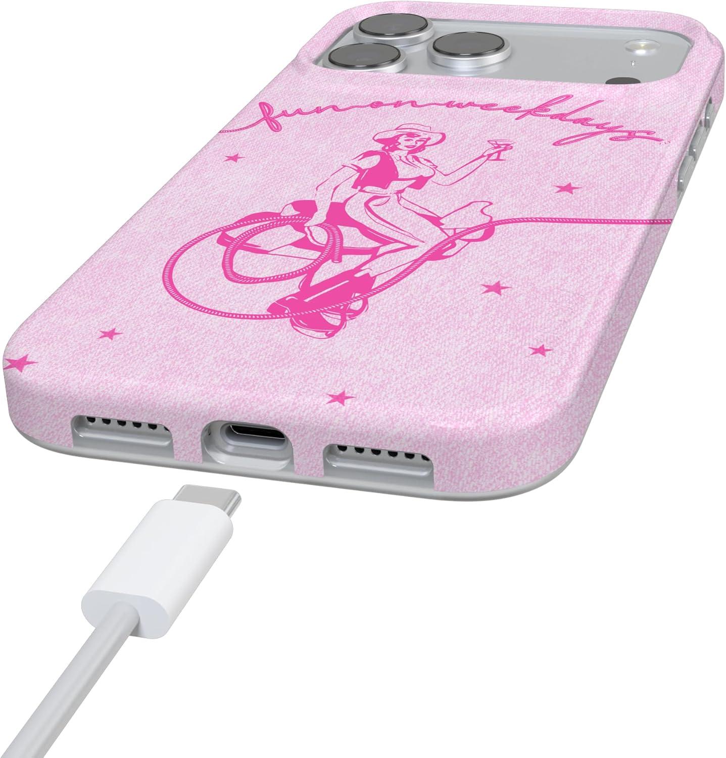 imageCasely iPhone 17 Pro Max Case  Field of Flowers  Pastel Floral  Compatible with MagSafe  Classic Ultra Slim DesignDenim Cowgirl  Fun on Weekdays