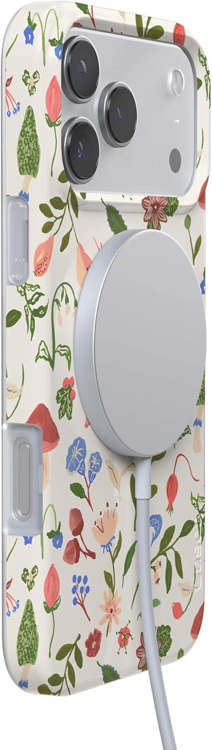 imageCasely iPhone 17 Pro Max Case  Field of Flowers  Pastel Floral  Compatible with MagSafe  Classic Ultra Slim DesignGarden Party  Mushroom Floral