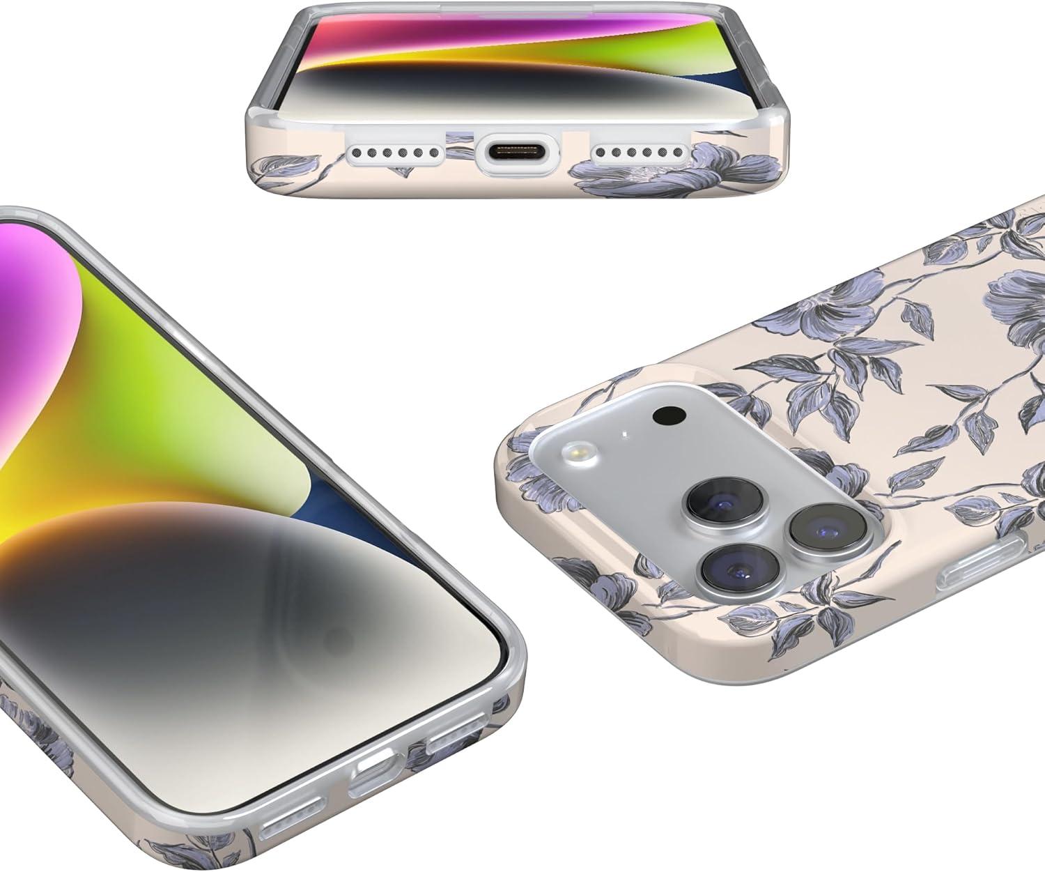 imageCasely iPhone 17 Pro Max Case  Field of Flowers  Pastel Floral  Compatible with MagSafe  Classic Ultra Slim DesignInk  Iris  Vintage Floral