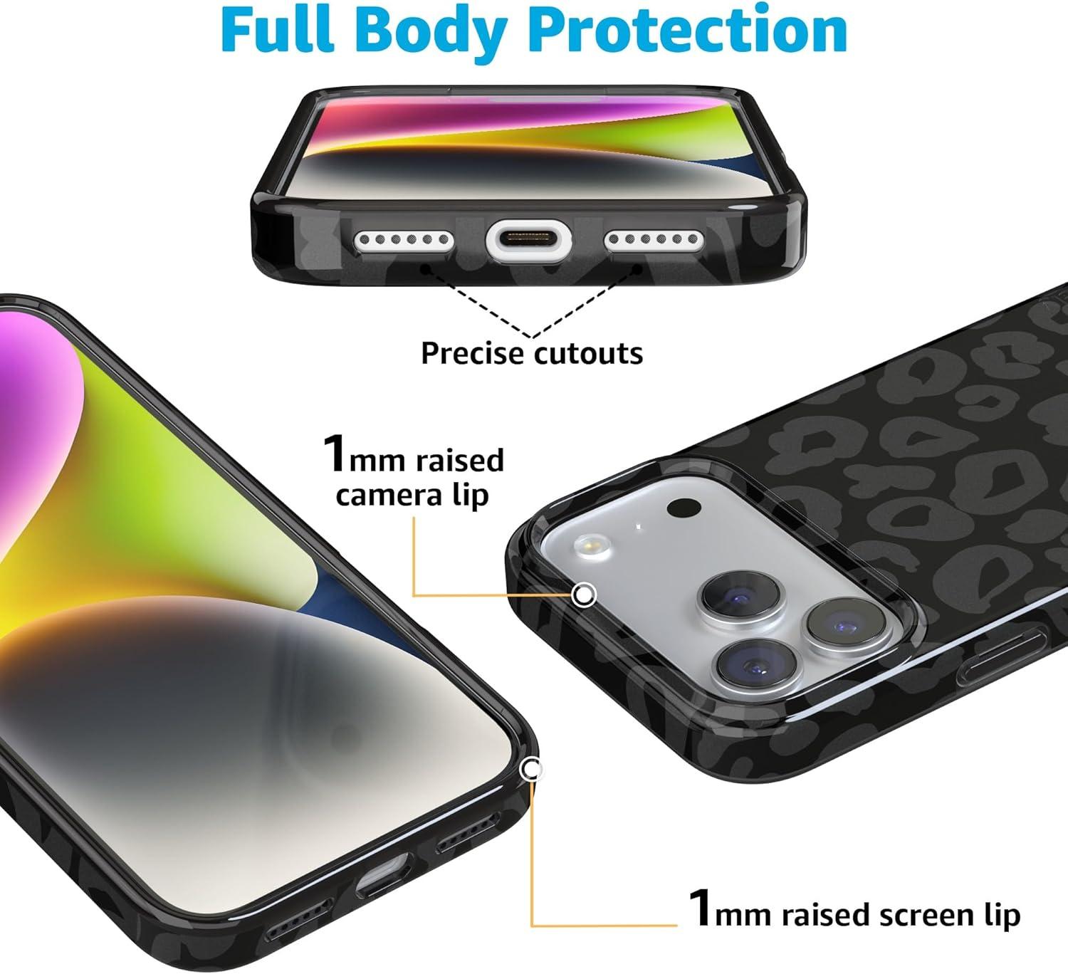 imageCasely iPhone 17 Pro Max Case  Field of Flowers  Pastel Floral  Compatible with MagSafe  Classic Ultra Slim DesignInto the Wild  Black Leopard