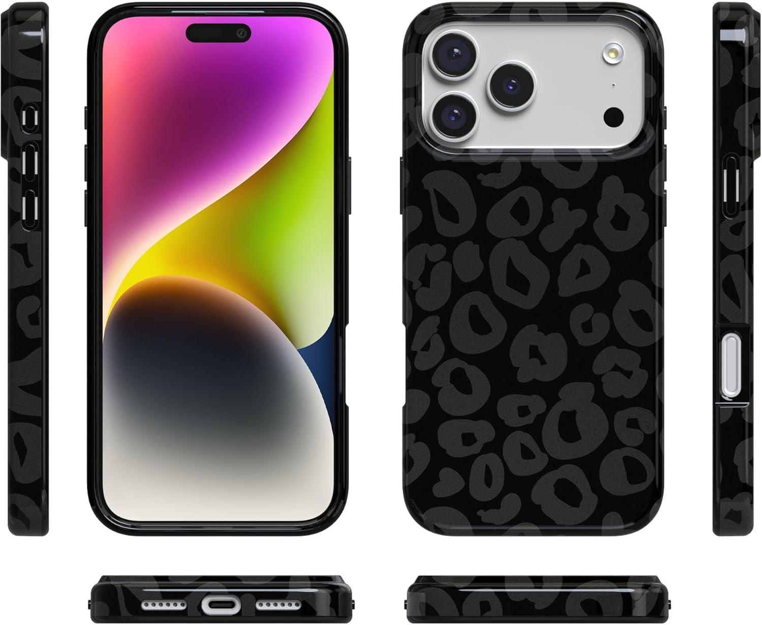 imageCasely iPhone 17 Pro Max Case  Field of Flowers  Pastel Floral  Compatible with MagSafe  Classic Ultra Slim DesignInto the Wild  Black Leopard