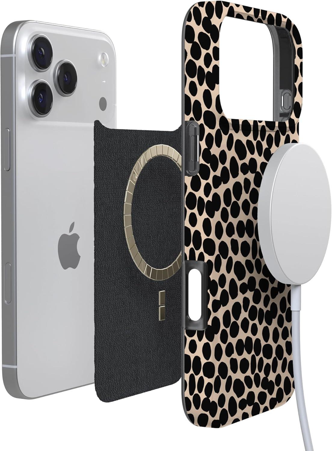 imageCasely iPhone 17 Pro Max Case  Field of Flowers  Pastel Floral  Compatible with MagSafe  Classic Ultra Slim DesignLost in Spots  Cheetah Print