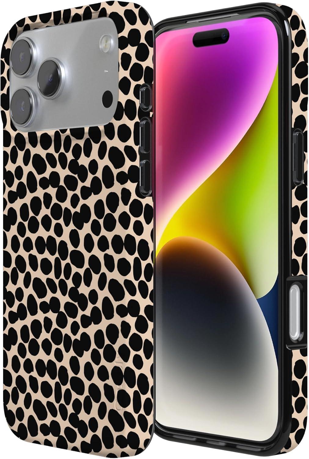 imageCasely iPhone 17 Pro Max Case  Field of Flowers  Pastel Floral  Compatible with MagSafe  Classic Ultra Slim DesignLost in Spots  Cheetah Print