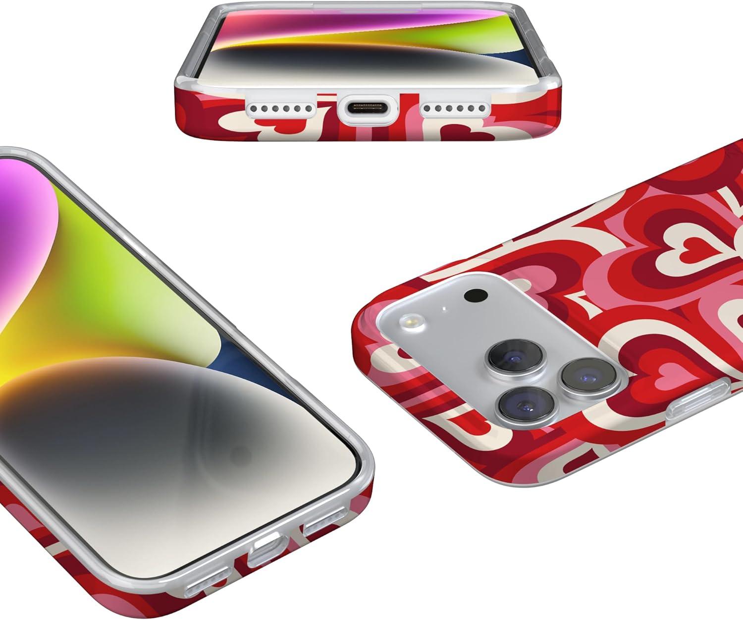 imageCasely iPhone 17 Pro Max Case  Field of Flowers  Pastel Floral  Compatible with MagSafe  Classic Ultra Slim DesignLove Song Remix  Ombre Hearts