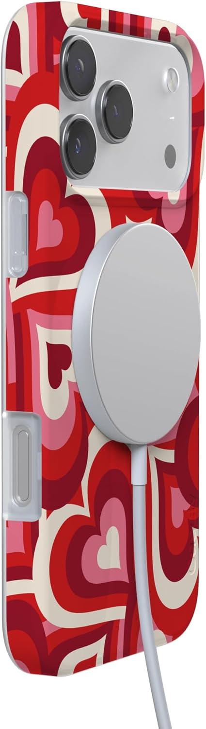 imageCasely iPhone 17 Pro Max Case  Field of Flowers  Pastel Floral  Compatible with MagSafe  Classic Ultra Slim DesignLove Song Remix  Ombre Hearts