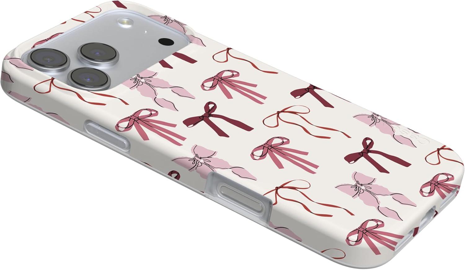 imageCasely iPhone 17 Pro Max Case  Field of Flowers  Pastel Floral  Compatible with MagSafe  Classic Ultra Slim DesignLover Girlie  Pink Bows