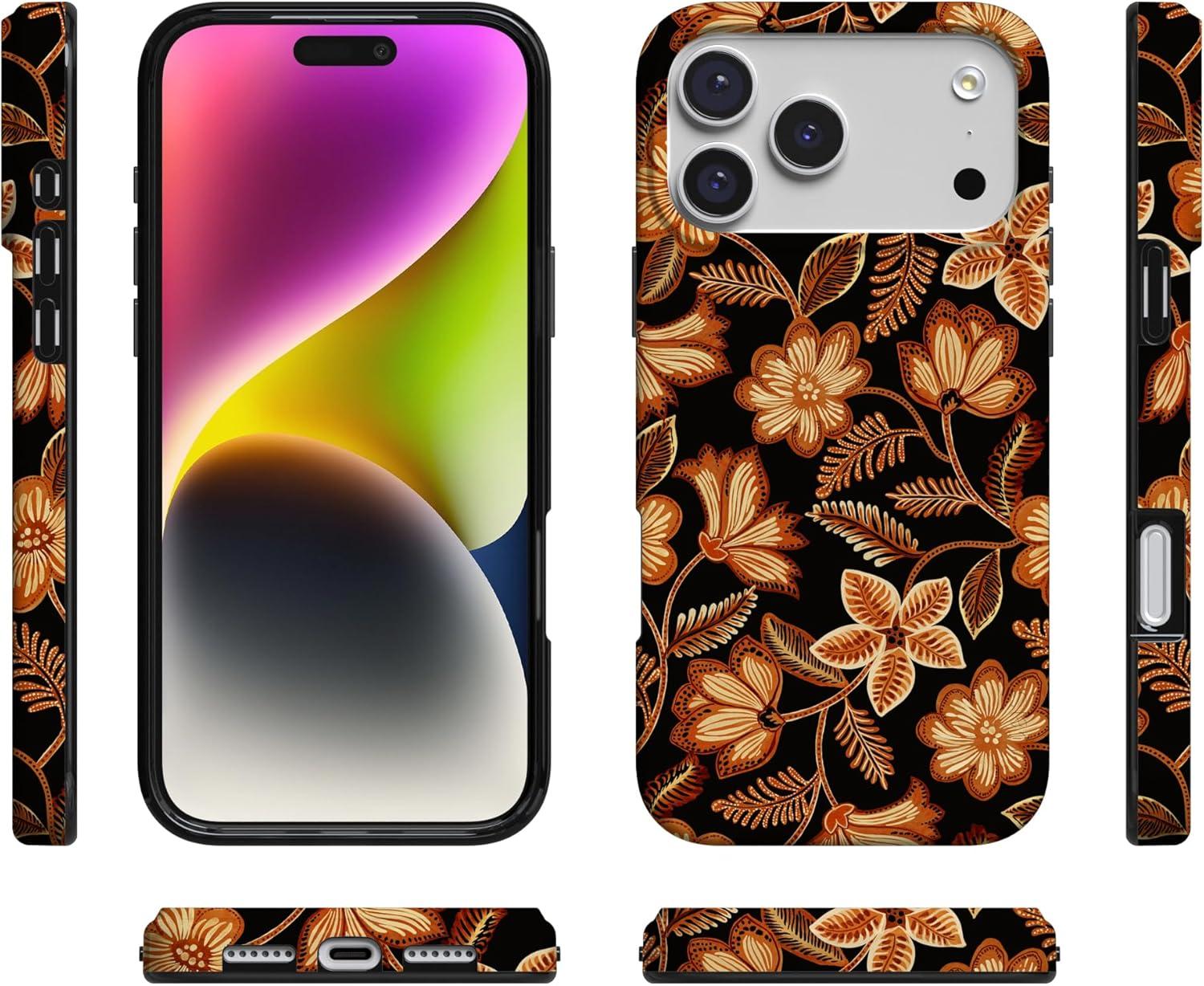 imageCasely iPhone 17 Pro Max Case  Field of Flowers  Pastel Floral  Compatible with MagSafe  Classic Ultra Slim DesignMaple Flowers  Floral Foliage